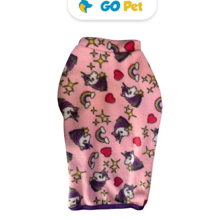 ACCECAN Ropa Polar Diseño Unicornio Rosado Claro