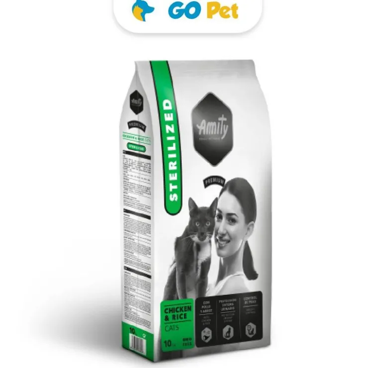 AMITY Premium Cats Chicken & Rice Sterilized 10 Kg - Gato Adulto Esterilizado - Pollo