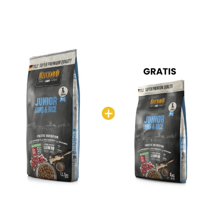 BELCANDO Junior Cordero & Arroz 12.5 Kg - Cachorro Rz. Med/Grande
