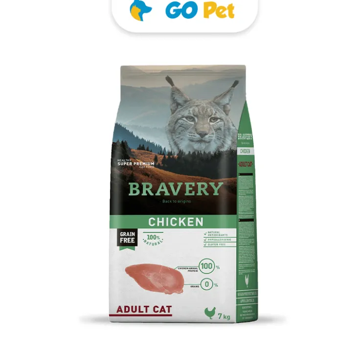 Bravery Chicken Adult Cat - Gato Adulto Pollo 7 kg