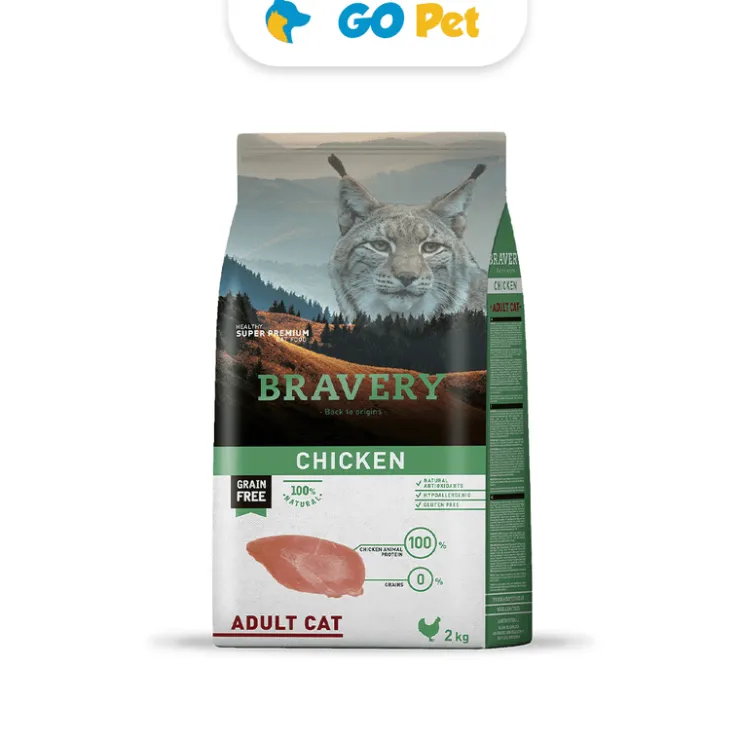 Bravery Chicken Adult Cat - Gato Adulto Pollo 2 kg