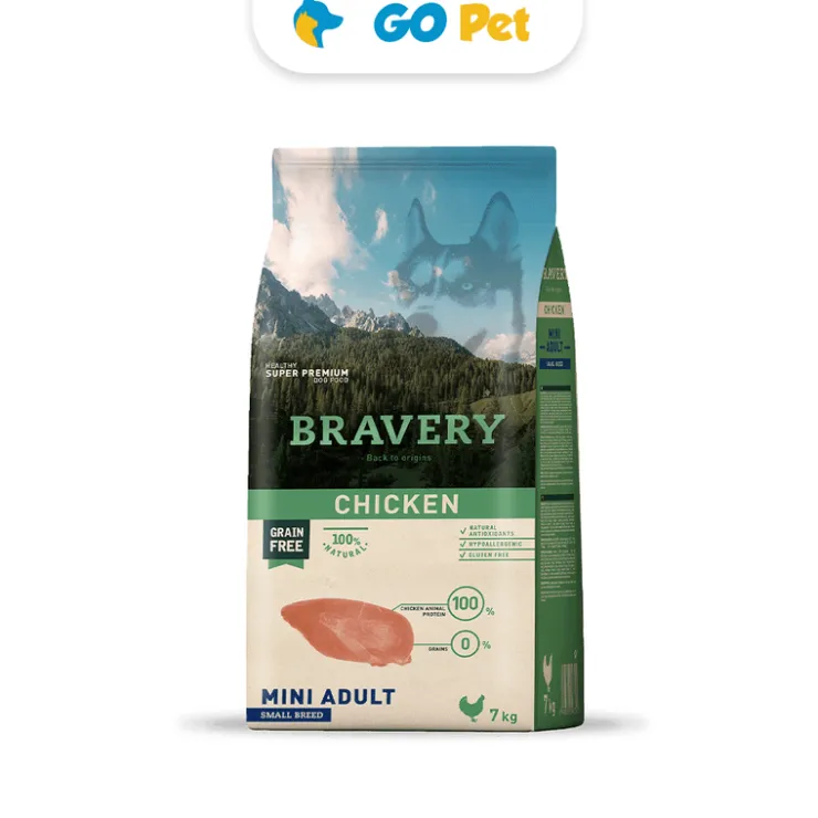 Bravery Chicken Mini Adult Small Breeds - Adulto Pollo Raza Pequeña y Mini 7 kg