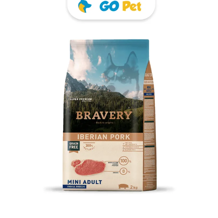 Bravery Iberian Pork Mini Adult Small Breeds - Adulto Cerdo Ibérico Raza Pequeña y Mini 2 kg