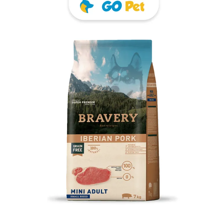 Bravery Iberian Pork Mini Adult Small Breeds - Adulto Cerdo Ibérico Raza Pequeña y Mini 7 kg