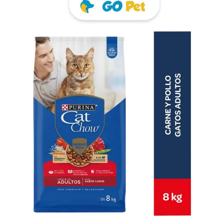 Cat Chow Adultos Delicias Sabor Carne 8 Kg