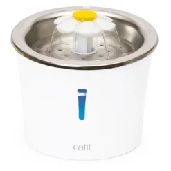 Cat It Fuente de Agua de Acero Inoxidable con Luz Led 3 Lts