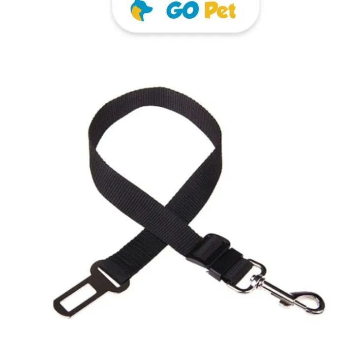 Sin Marca Cinturón De Seguridad Ajustable Para Mascotas Color Negro