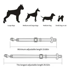 Sin Marca Cinturón De Seguridad Ajustable Para Mascotas Color Azul