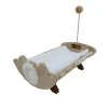 Claws & Paws Cama de Madera para Gatos Beige (48x31x19 Cms)