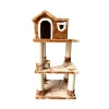 GoPet USA Claws & Paws Gimnasio Rascador para Gato 3 Pisos + Casa (56x46x113 cm) - Color Camello