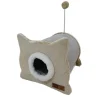Claws & Paws Rascador Cueva de color Beige en forma de Gato 40 x 41 x 35 cm
