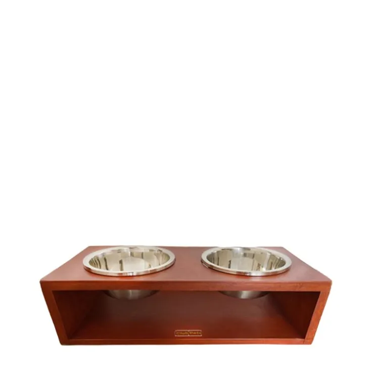 CLUB PETS Comedero Elevado Modelo Clásico Marron Toffee