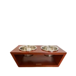 CLUB PETS Comedero Elevado Modelo Trapeze Marrón Toffee