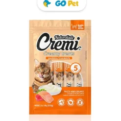 Naturalistic Cremi Cremi Salmon & Tuna Recipe 12 Gr x 5 Und - Snack para gato sabor Salmón y Atún