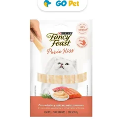Fancy Feast Puree Kiss Salmón y Atún 10 Gr x 4 und