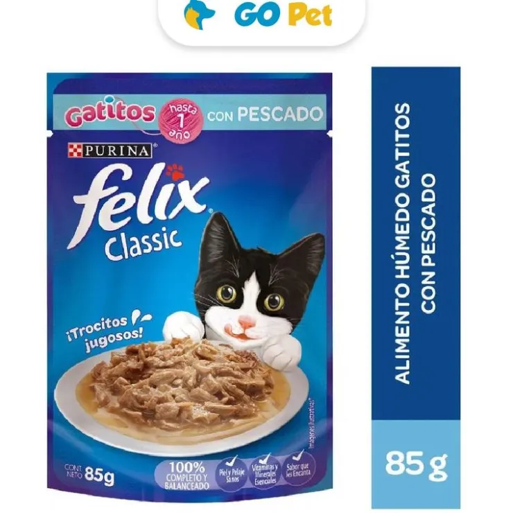 Felix Sensacione Gatitos Pescado en Salsa 85 gr