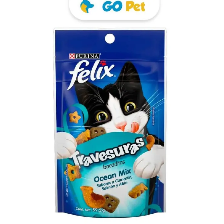 Felix Travesuras Ocean Mix 60 gr - Cangrejo, camarón, atún
