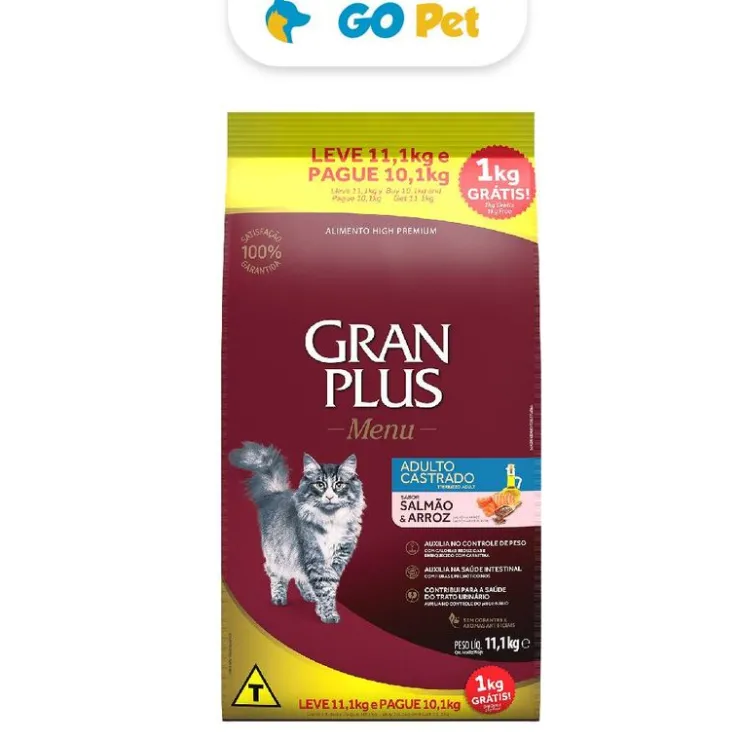 Gran Plus Gato Adulto Castrado Salmon & Arroz 10 Kg - Disponible desde 02.06.2025