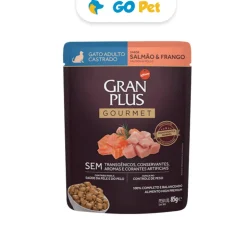 Gran Plus Gourmet Sobre Gato Adulto Castrado Salmón & Pollo 85 Gr