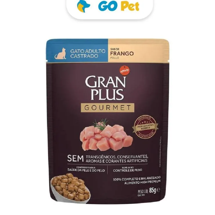 Gran Plus Sobre Gato Adulto Castrado Pollo 85 Gr