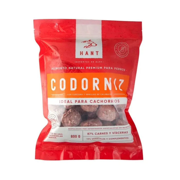 Hant Alimento Barf Super Premium - Codorniz 800 gr
