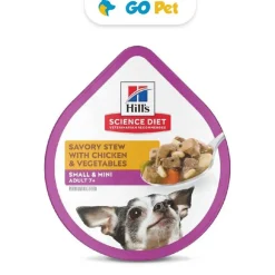 HILLS SD Canine Adult 7+ Small & Mini Pollo y Vegetales(Estofado) Bandeja 99 Gr - Adulto Mayor