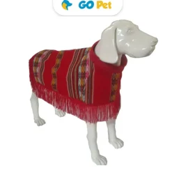 Inkadog Poncho Andino Color Rojo Talla 2 / S