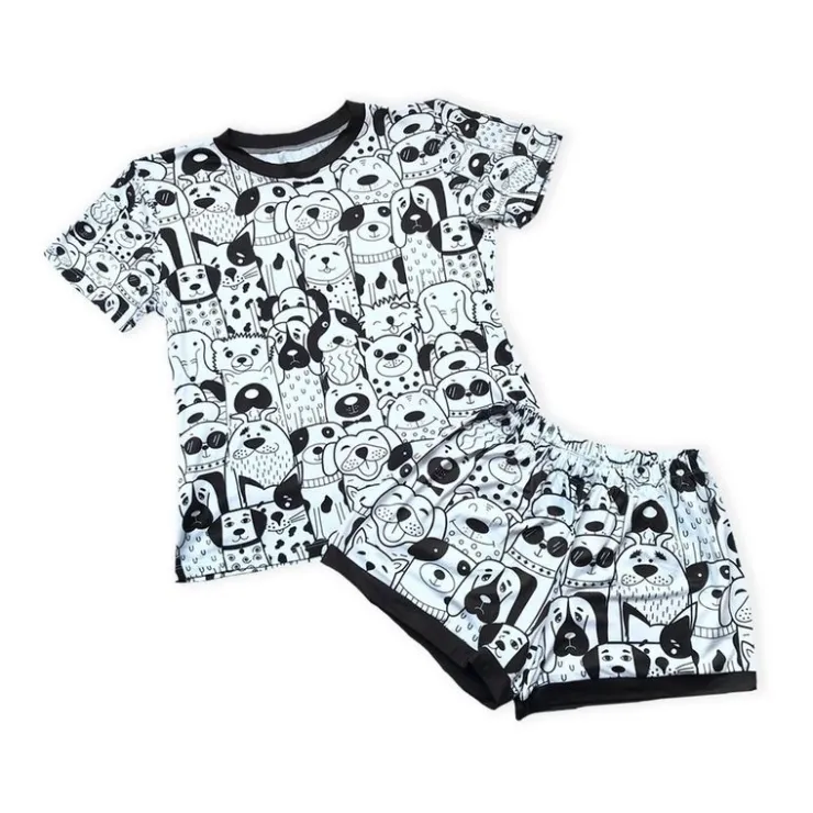 GoPet USA Khurmi Pijama Verano Collage Perros Blanco Damas