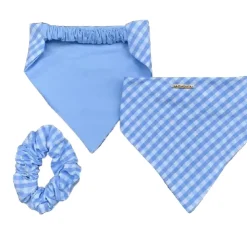 La Plaquita Bandana Personalizable Reversible Celeste + Colette