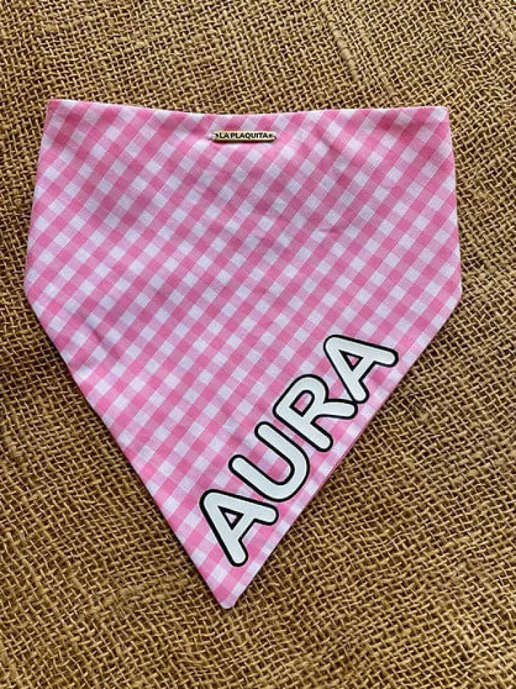 La Plaquita Bandana Personalizable Reversible Celeste + Colette