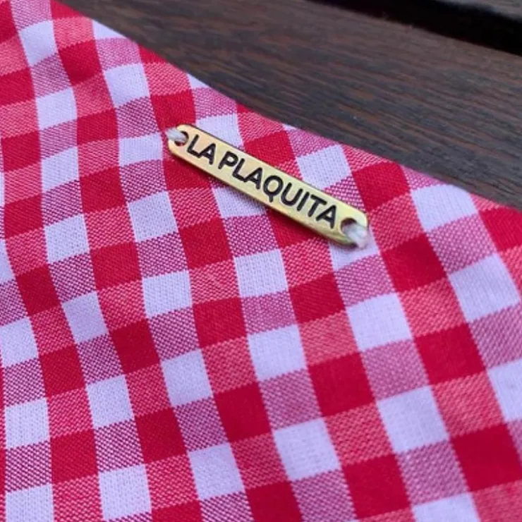 La Plaquita Bandana Personalizable Reversible Celeste + Colette