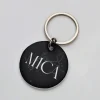 La Plaquita Placa de Identificacion Personalizada Marmol Oscuro - Coleccion Naturals