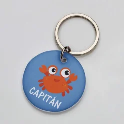 La Plaquita Placa de Identificacion Personalizada Cangrejo - Coleccion de Verano