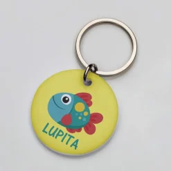 La Plaquita Placa de Identificacion Personalizada Pez - Coleccion de Verano