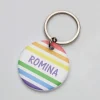 La Plaquita Placa de Identificacion Personalizada Arcoiris - Coleccion de Verano