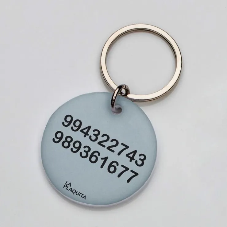 La Plaquita Placa de Identificacion Personalizada Acqua - Coleccion Summer Naturals