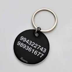 La Plaquita Placa de Identificacion Personalizada Marmol Oscuro - Coleccion Naturals