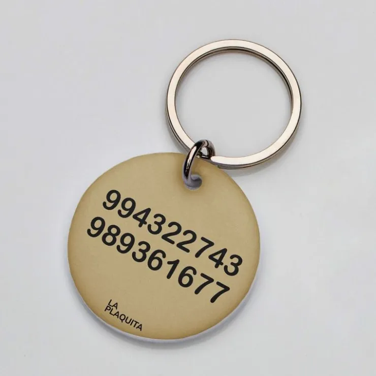 La Plaquita Placa de Identificacion Personalizada Arena - Coleccion Summer Naturals