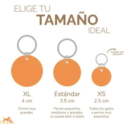 La Plaquita Placa de Identificacion Personalizada Madera Oscura - Coleccion Naturals
