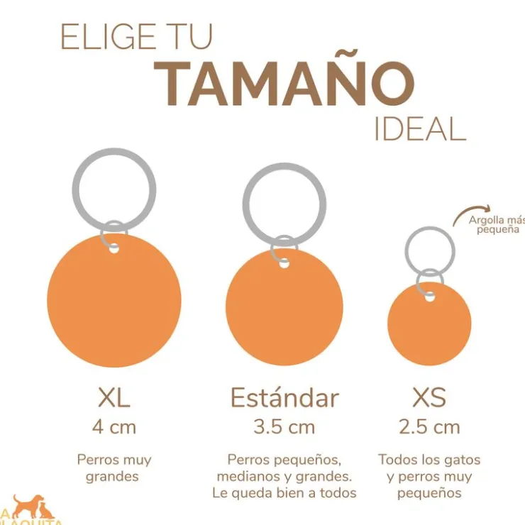 La Plaquita Placa de Identificacion Personalizada Arena - Coleccion Summer Naturals