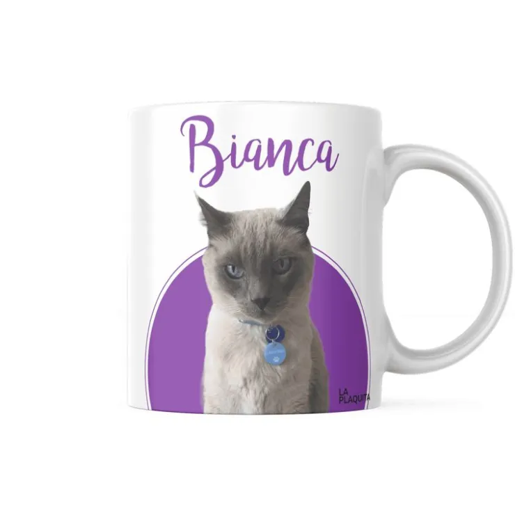 La Plaquita Taza Cat Lover Personalizada con Foto y Frase