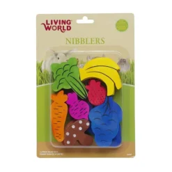 Living World Masticable Mix de Frutas y Verduras de Madera - Pack x14 Piezas