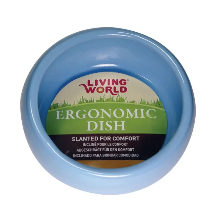 Living World Plato Ergonómico Cerámico Grande Azul