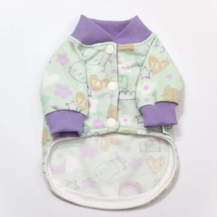LOLALU PETS Polera Cat Nature Menta