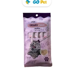 LOPETS Creamy Snack Atún Salmón para Gatos 15 Gr x 4 Und