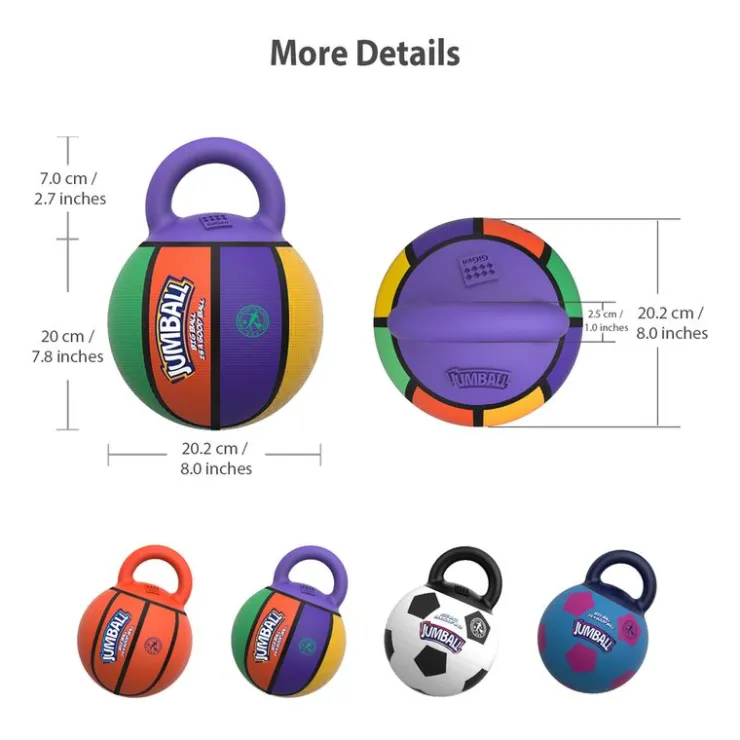 GIGWI Ludipek Jumball Pelota de fútbol con Mango de Goma