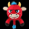 GIGWI Ludipek JUMBALL Plush Juguete Toro Rojo M