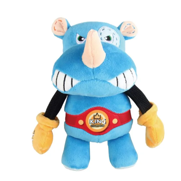 GIGWI Ludipek Rock Zoo King Boxer Rhino con Squeaker