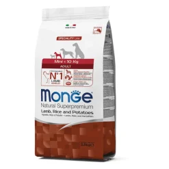 MONGE Adult Mini - Adulto Mini Cordero, Arroz y Papa 2.5 kg