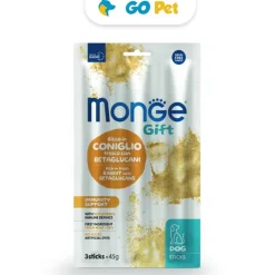 MONGE Gift Sticks Immunity Support Dog 45 Gr - Soporte Inmunitario - Conejo con Betaglucanos